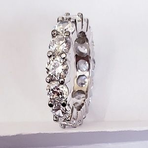 Platinum 4.32ct Diamond Wedding Eternity Ring All sizes Anniversary Ring